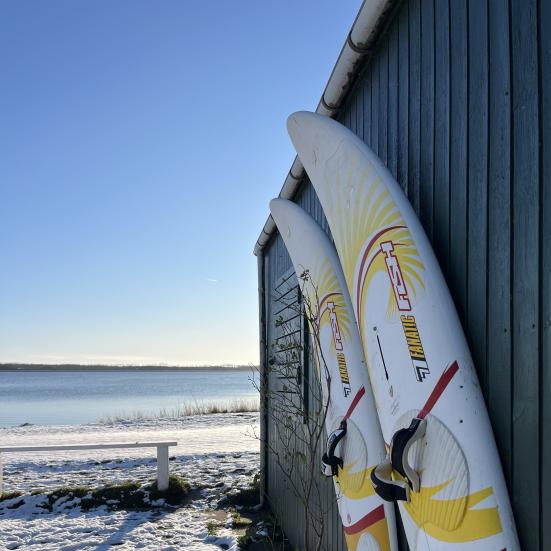Surfboards og sne
